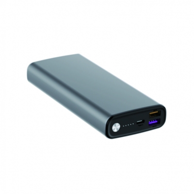 20000mAh PD65W  Aluminium alloy LED display Grey power bank