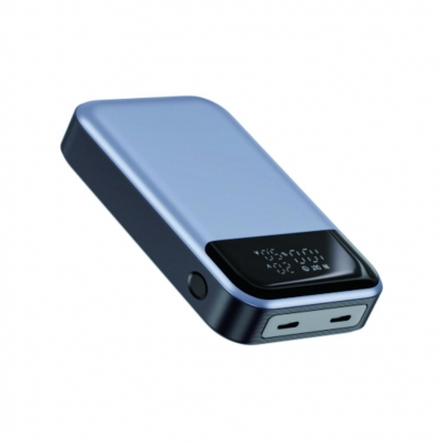10000mAh PD40W  LED display Silver+black power bank