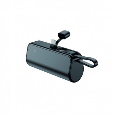 Tail plug Tiny 5000mAh Type-C in&out 2-in-1 With Cable Fast Charger Portable Colorful MINI Power Bank